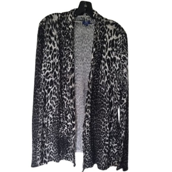 Tabi Simply Classic Leopard Print Open Cardigan Size Med - Picture 2 of 6